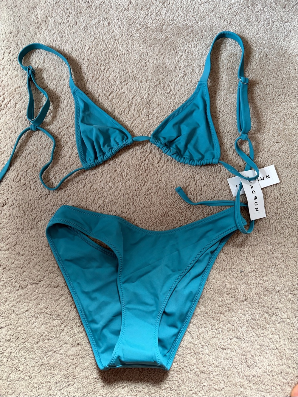 PacSun Turquoise Blue Triangle Bikini Set